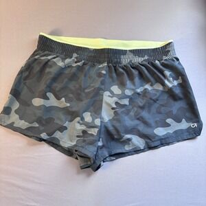 GapFit Camo Athletic Shorts Women's Size L Running Workout Gym Activewear
